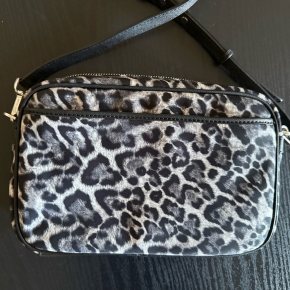 Michael Kors Leopard Print Crossbody Bag in Black and Gray - Picture 3 of 6